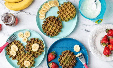 Healthy Spinach Banana Waffles for Toddlers