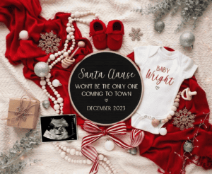 Christmas pregnancy announcement ideas candy cane