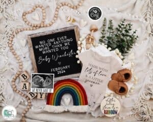 rainbow pregnancy announcement ideas