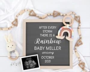 rainbow baby pregnancy announcement