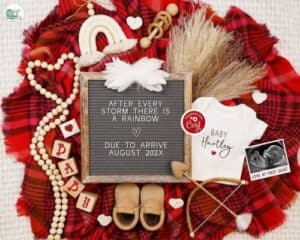 rainbow pregnancy announcement ideas