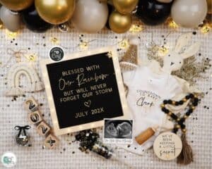 rainbow pregnancy announcement ideas