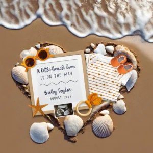 beach pregnancy announcement idea