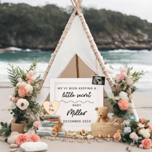 beach pregnancy announcement idea